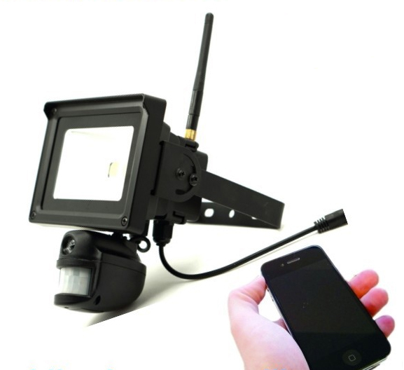 outdoor spotlight with wifi camera