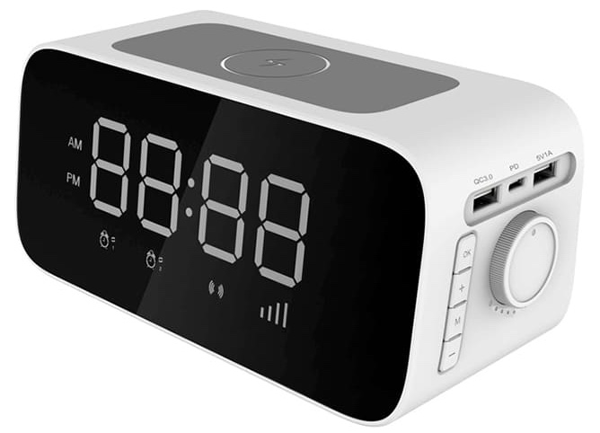 Alarm clock with wireless charger