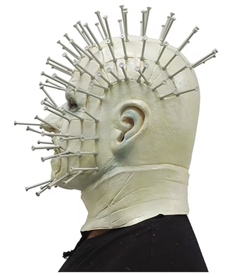 Pinhead mask hellraiser with nails head on face