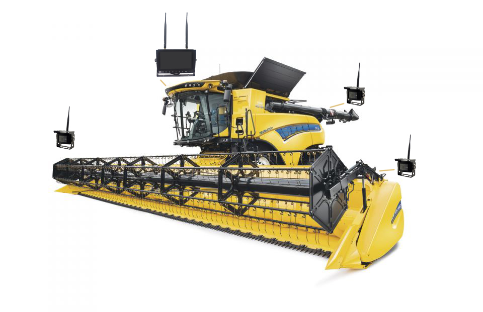 reversing camera harvester