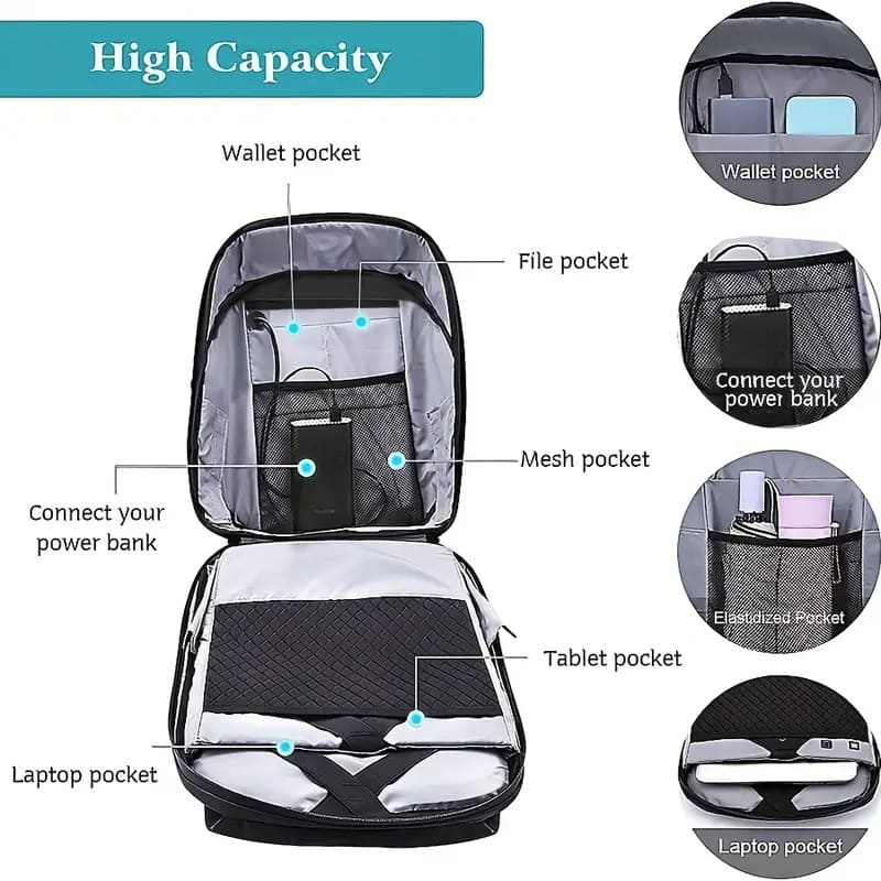 led backpack interior spaces