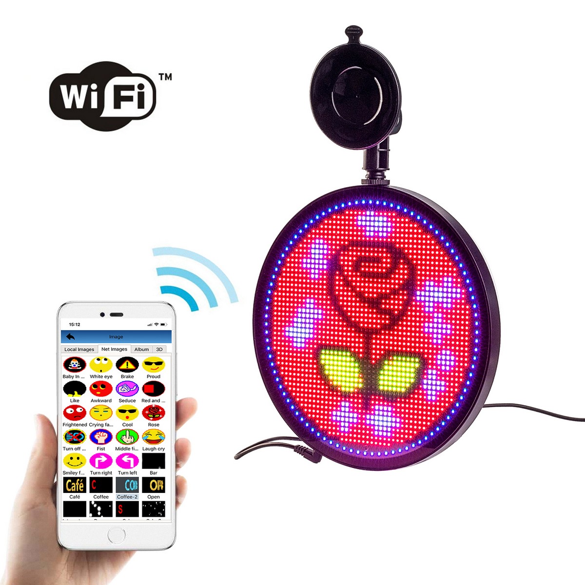 car led screen emoji display