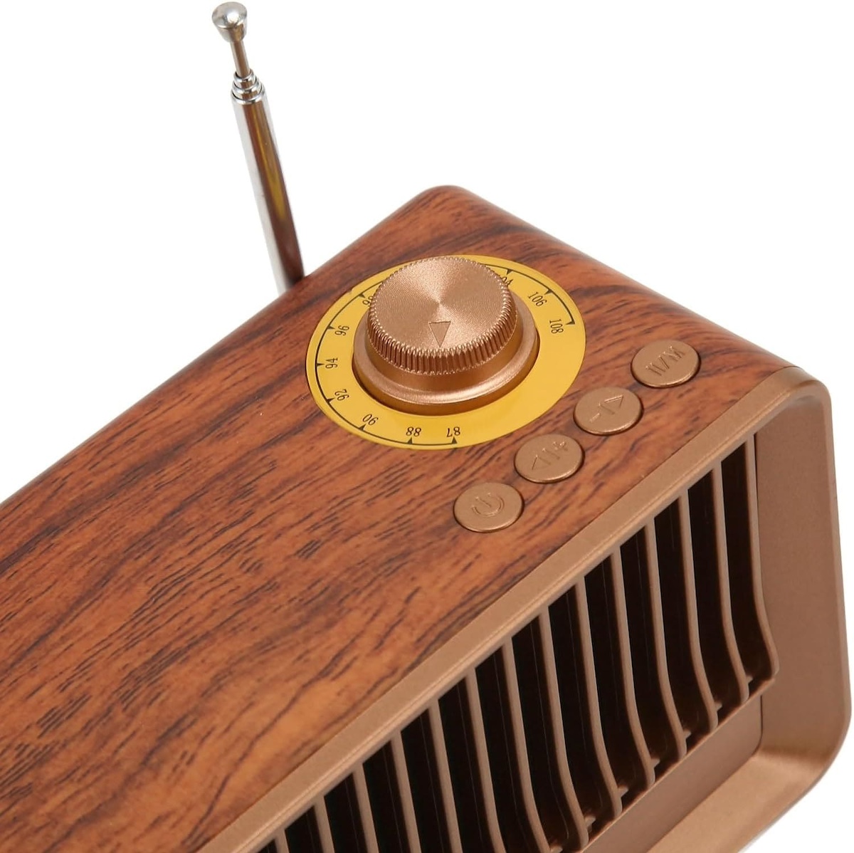 radio made of wood retro vintage oldschool style