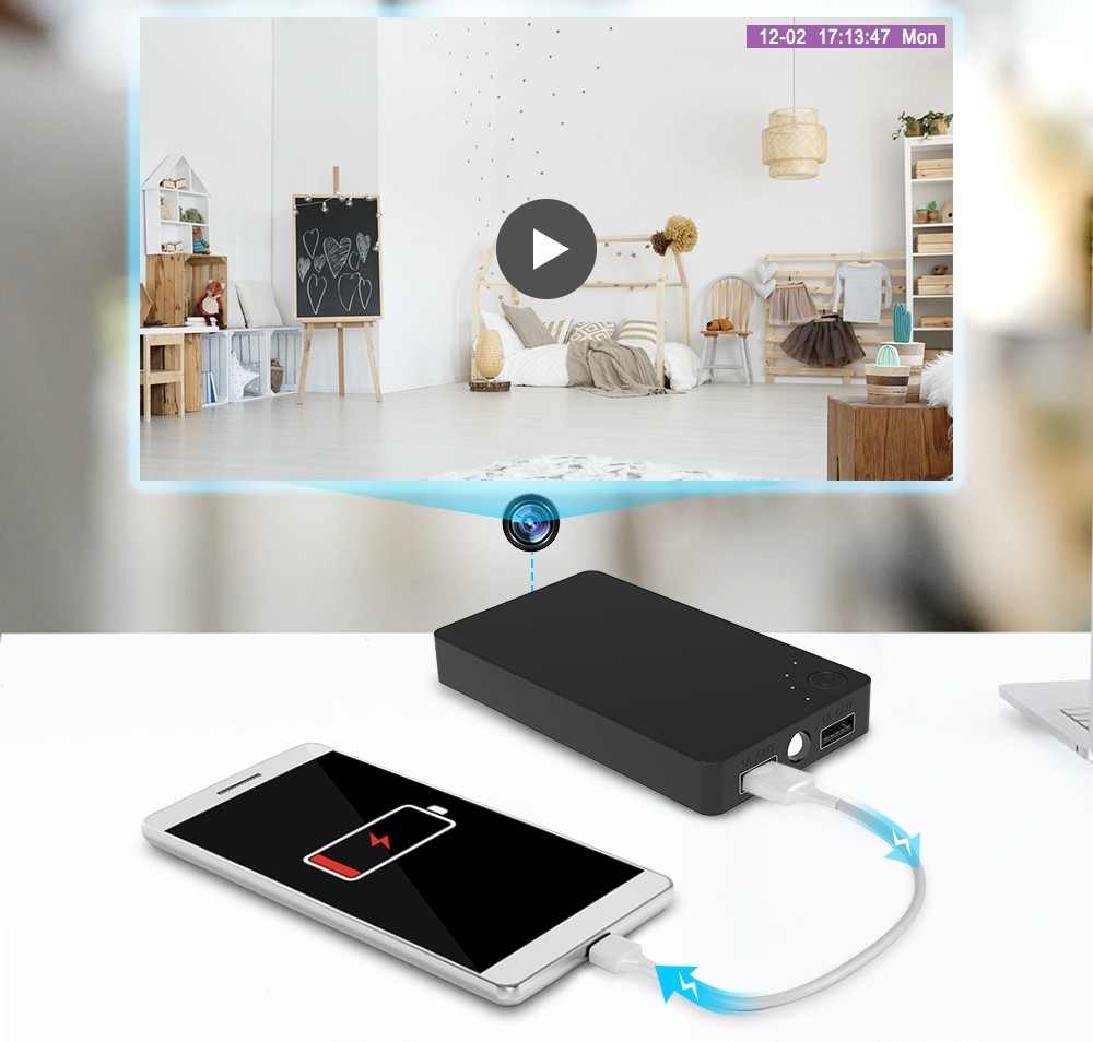 Power bank spy camera