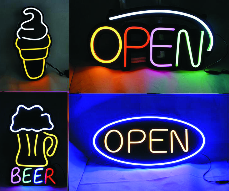 luminous custom made flexible logo