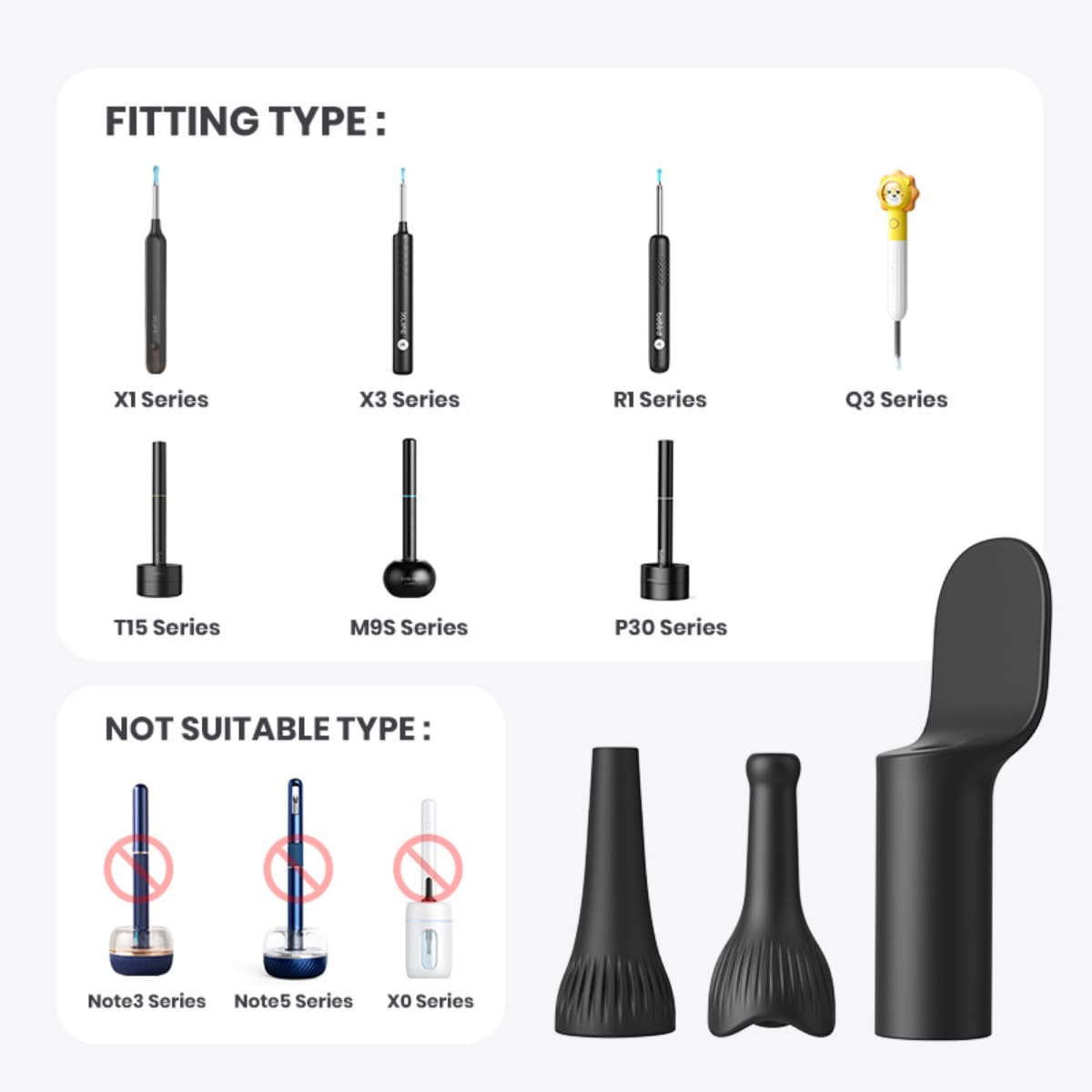 observation set for ear removal tool