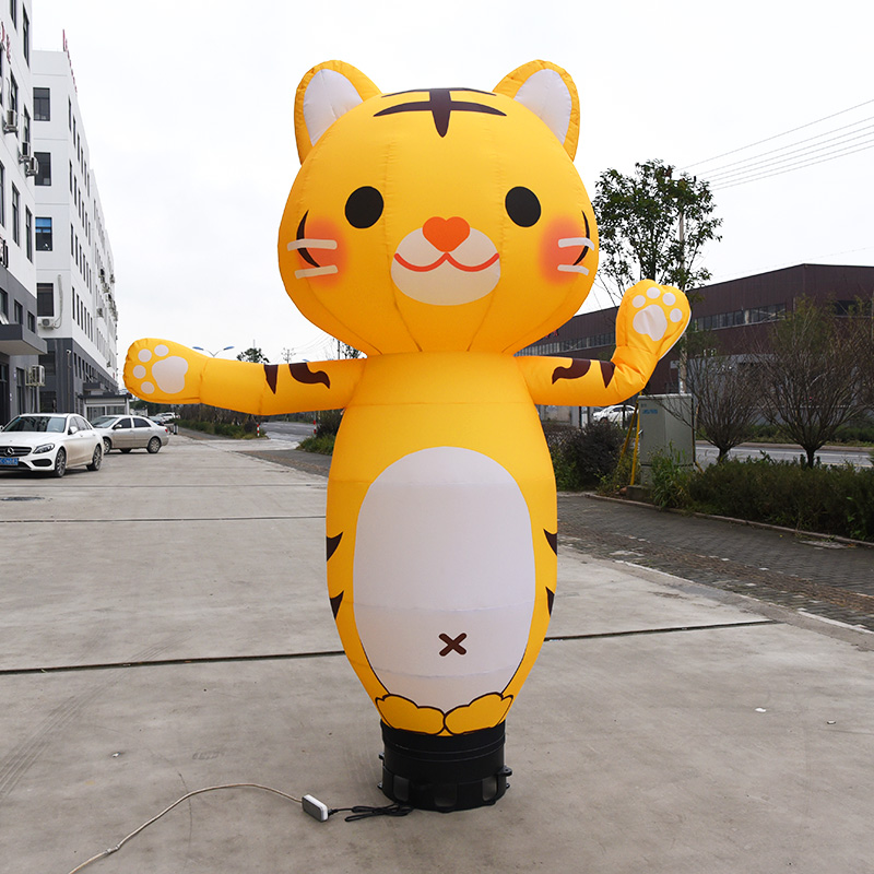 air dancer - dancing advertising figure of an inflatable cat sky baloon