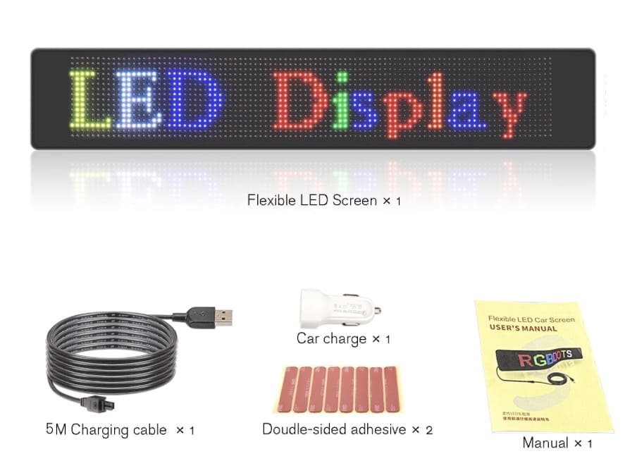 Advertising panel led display full colour flexible programmable for mobile