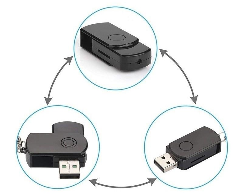 Mini spy camera with built-in rechargeable battery - usb disk