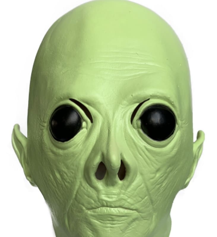 Alien ufo mask green alien latex for carnival