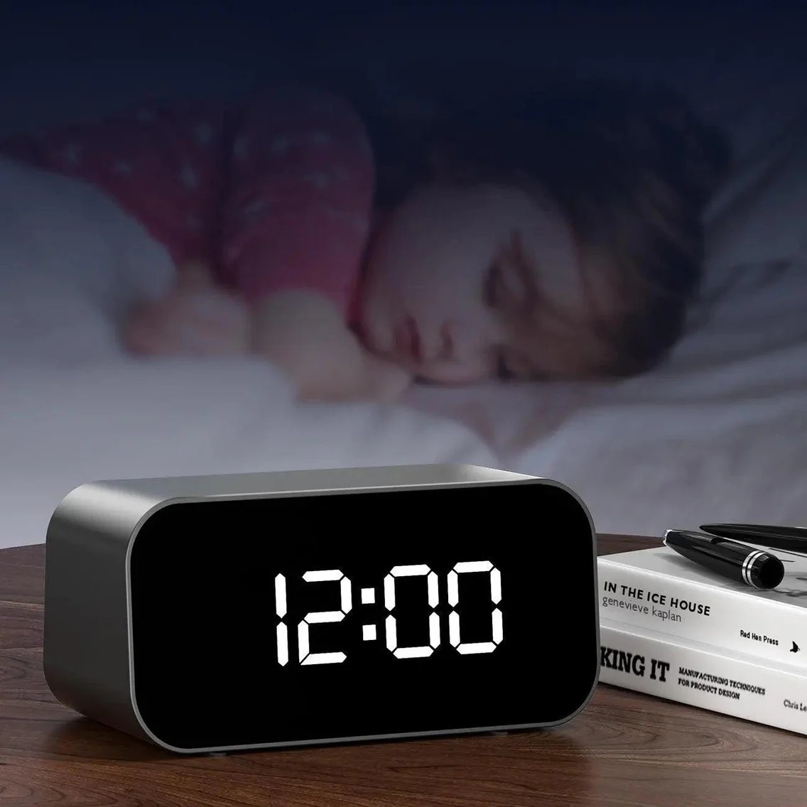 alarm clock camera digital with camera 4k hidden spy alarm clock