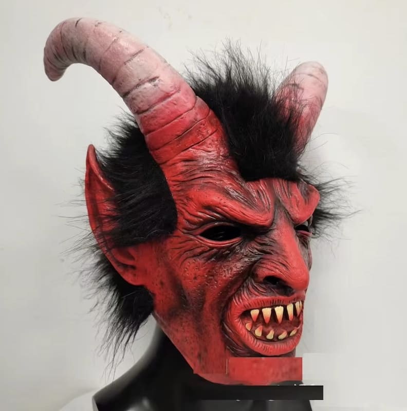 lucifer mask on face or head devil