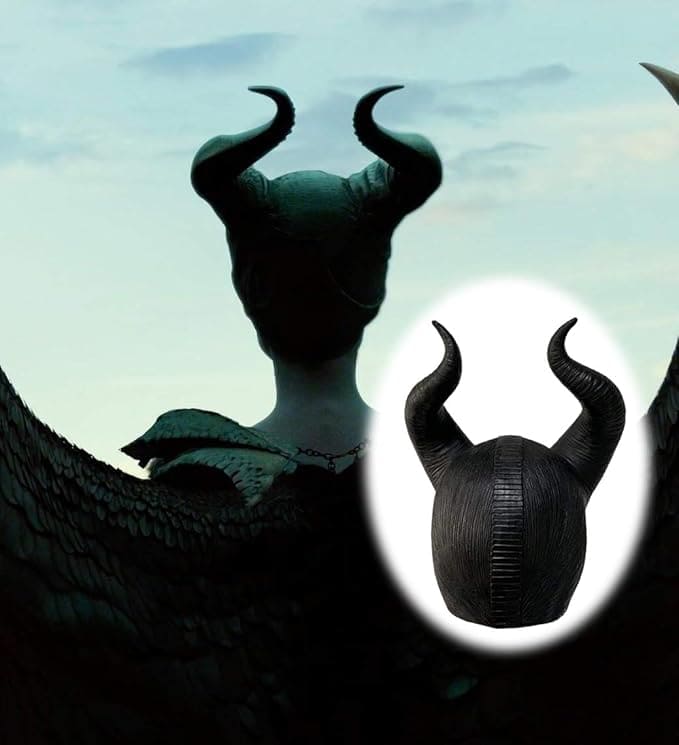 horns on the head, a mask for the carnival of Maleficent 