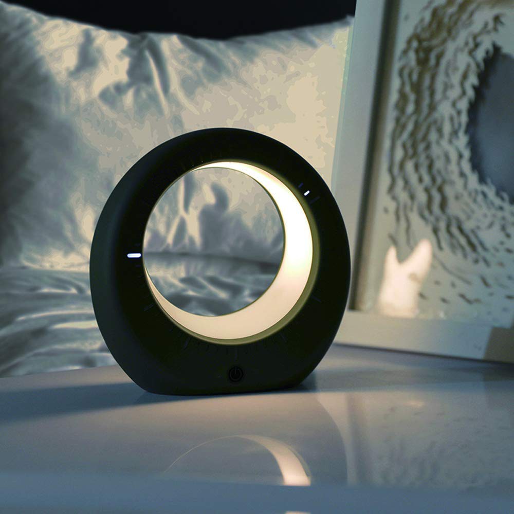 LED night lamp moon with alarm clock and digital clock