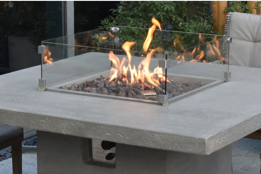 Fireplace on the terrace, balcony or garden exterior