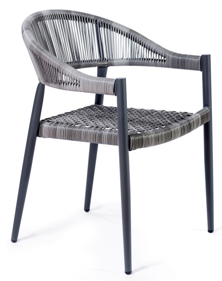 rattan armchair sitting on the garden terrace modern