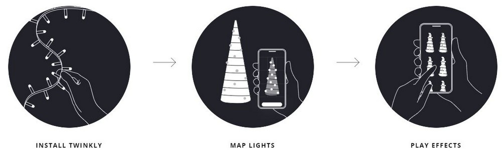 tree led control via mobile app