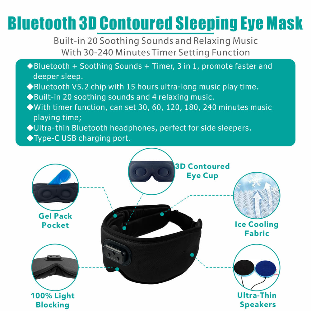 eye mask sleeping mask for sleeping against noise