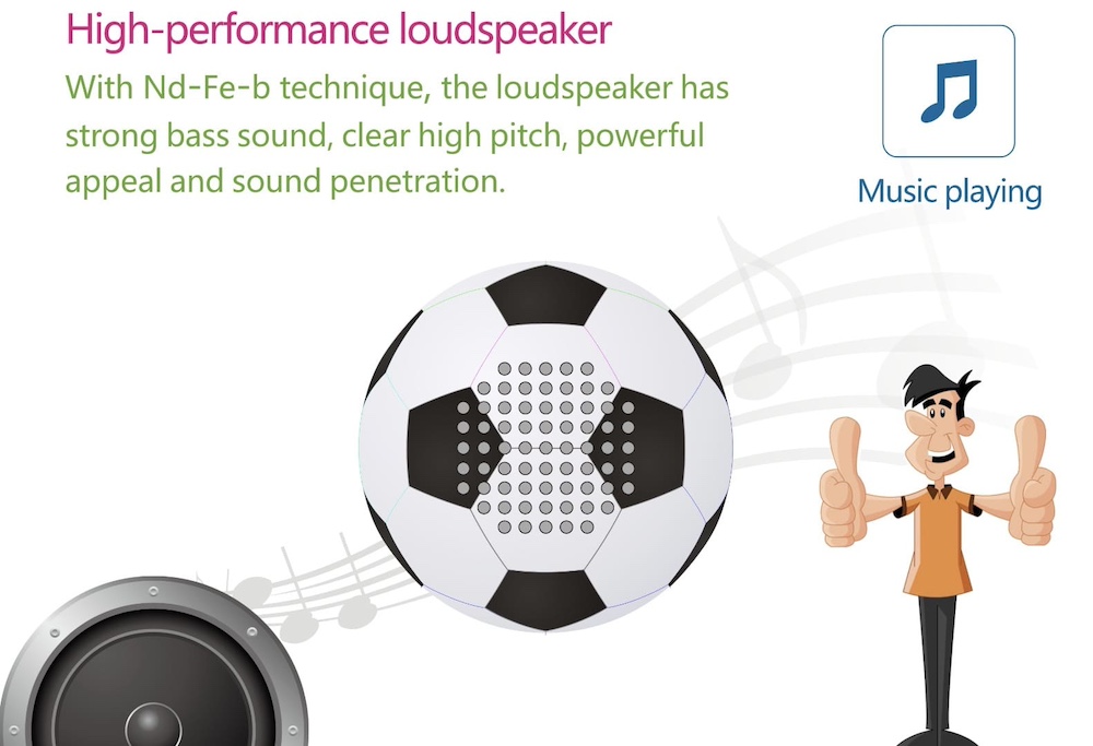 mini football ball speaker for mobile smartphone pc