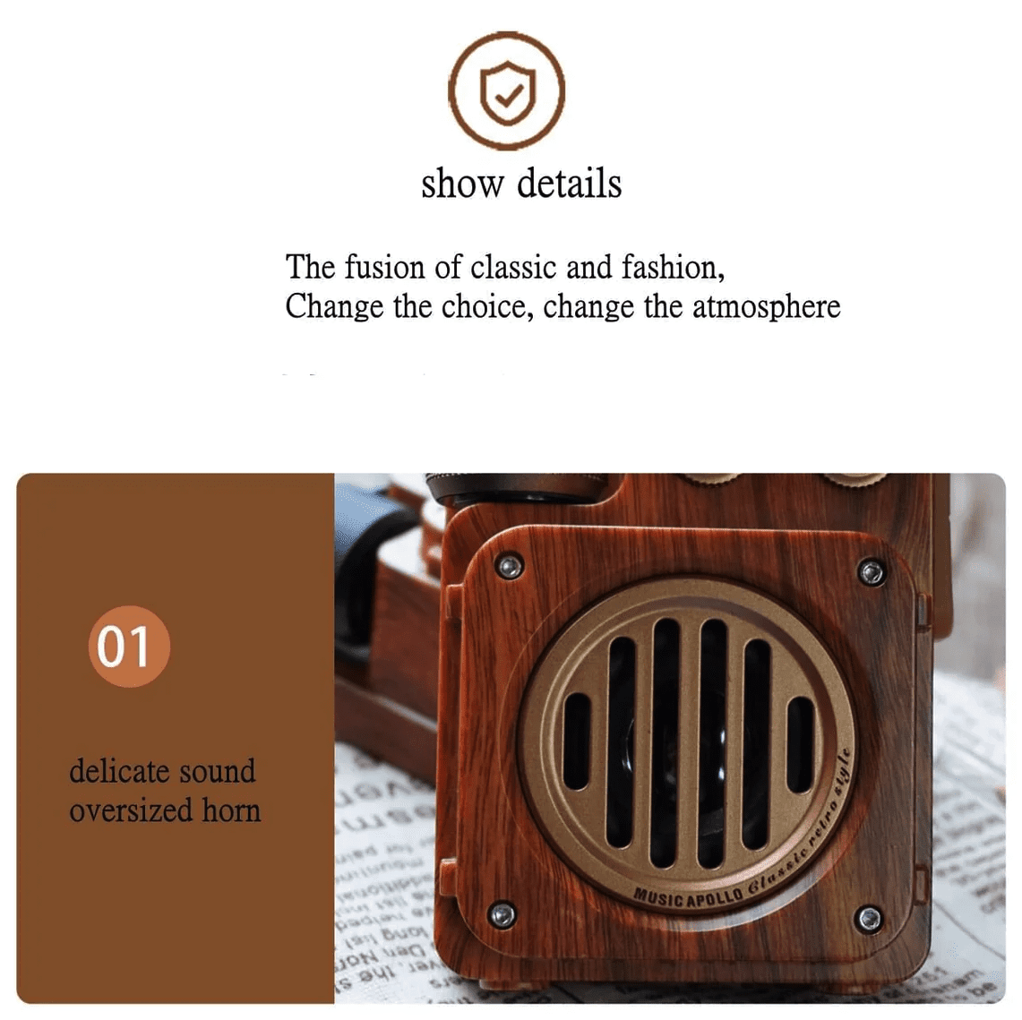 radio made of wood vintage retro receiver design