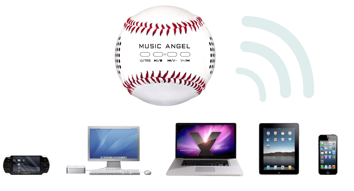 baseball ball wireless bluetooth speaker