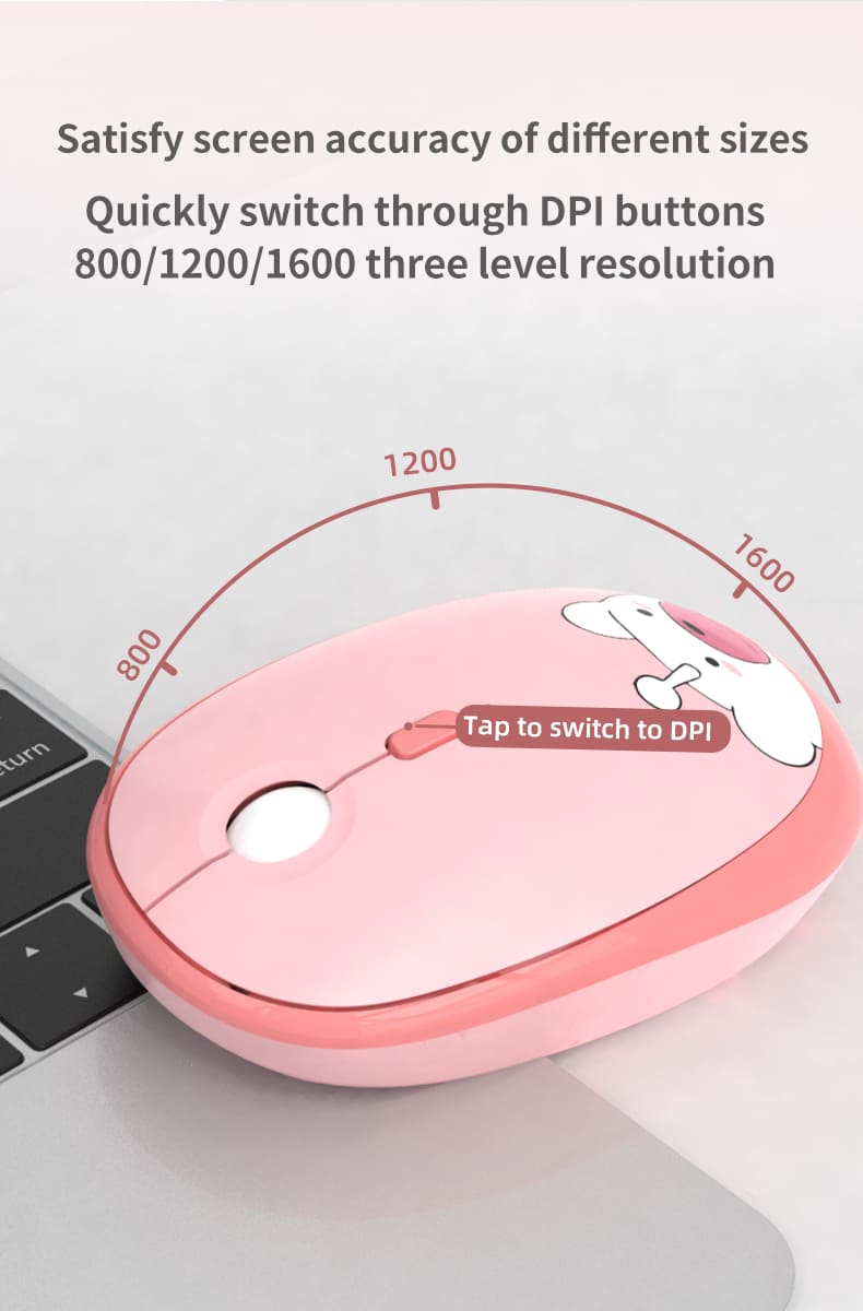 sensitive mouse wireless pink wifi