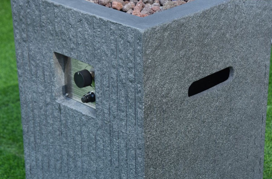 firepit modern concrete propan gas