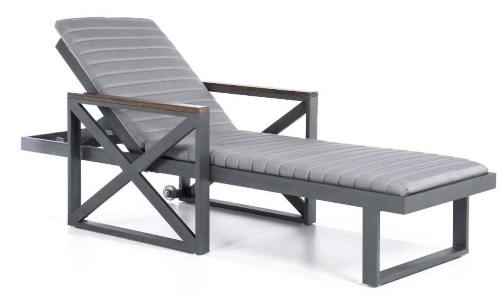 sun lounger in the garden in an exclusive modern way