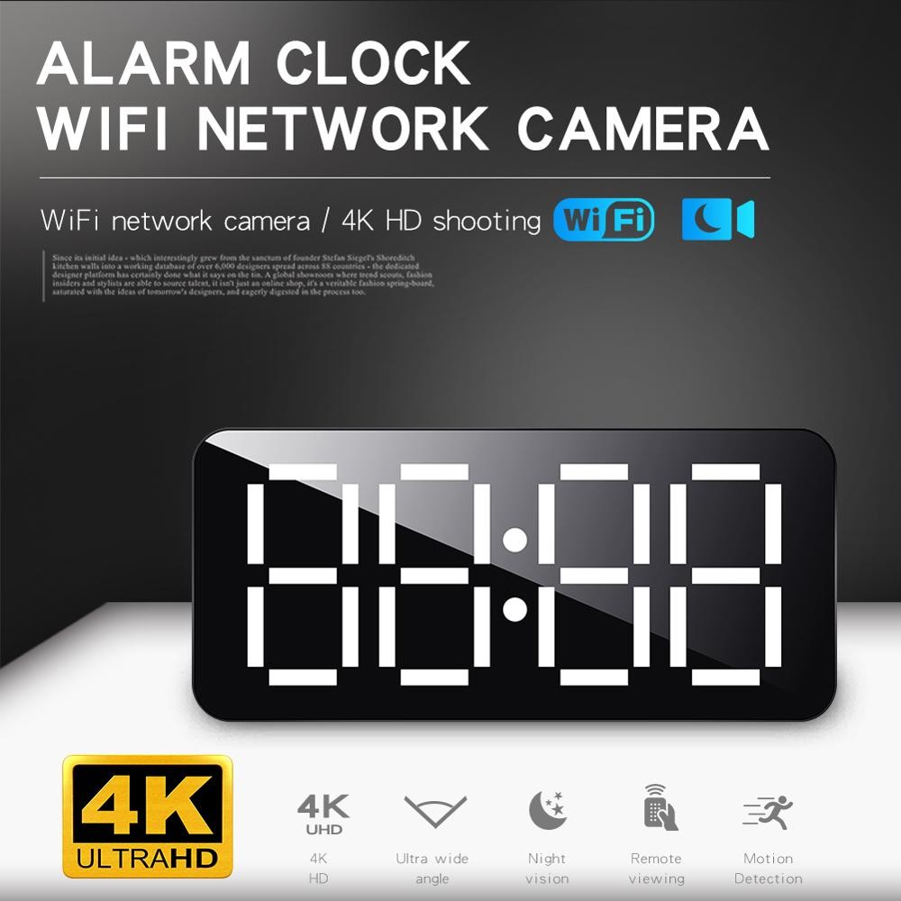 hidden 4K camera in clock