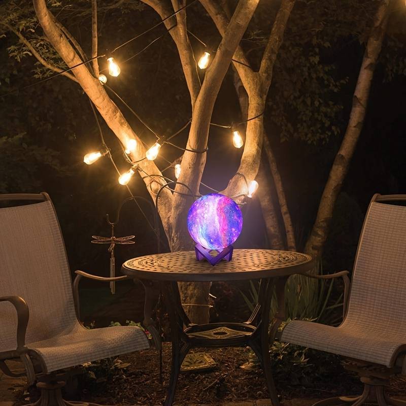 night lamp planet colored universe 3d shaped moon light