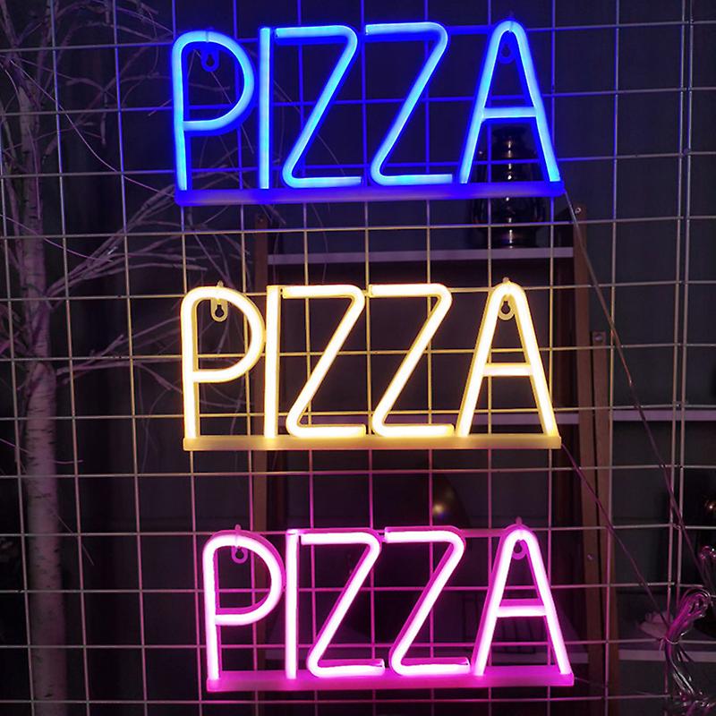 PIZZA luminous logo on the walls led neon